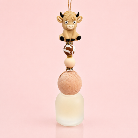 Car Diffuser - Hanging - Highland Cows (with refill bottle)