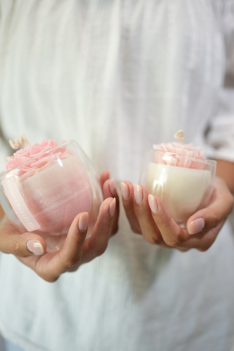 Mini Me Flower Candle - Peony, Rose & Musk