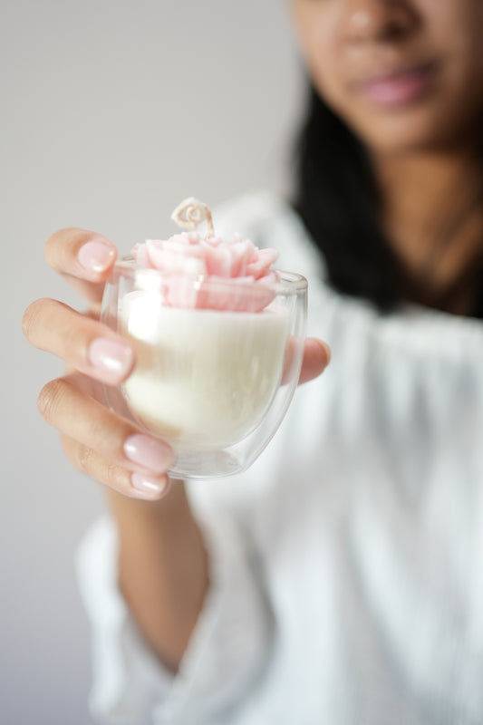 Mini Me Flower Candle - Peony, Rose & Musk