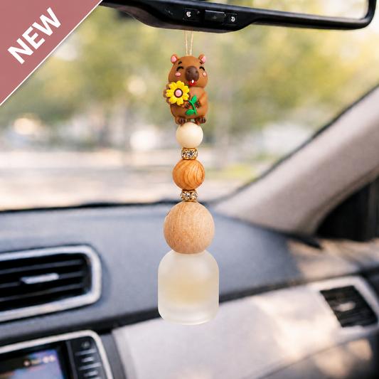 Car Diffuser - Hanging - Capybara (with refill bottle)