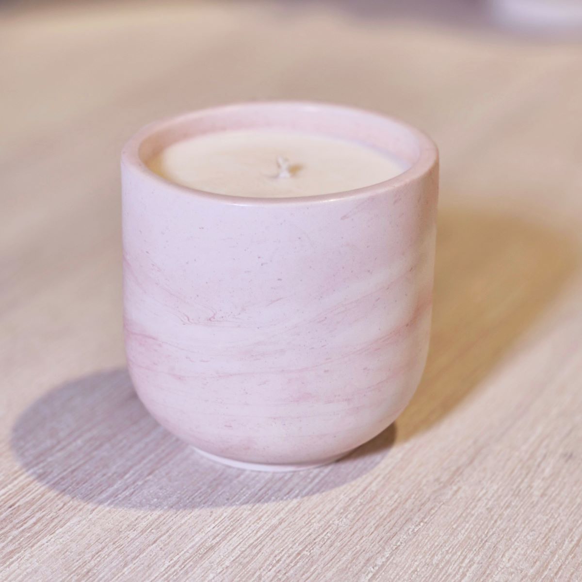 Stone Candle - Dusty Pink
