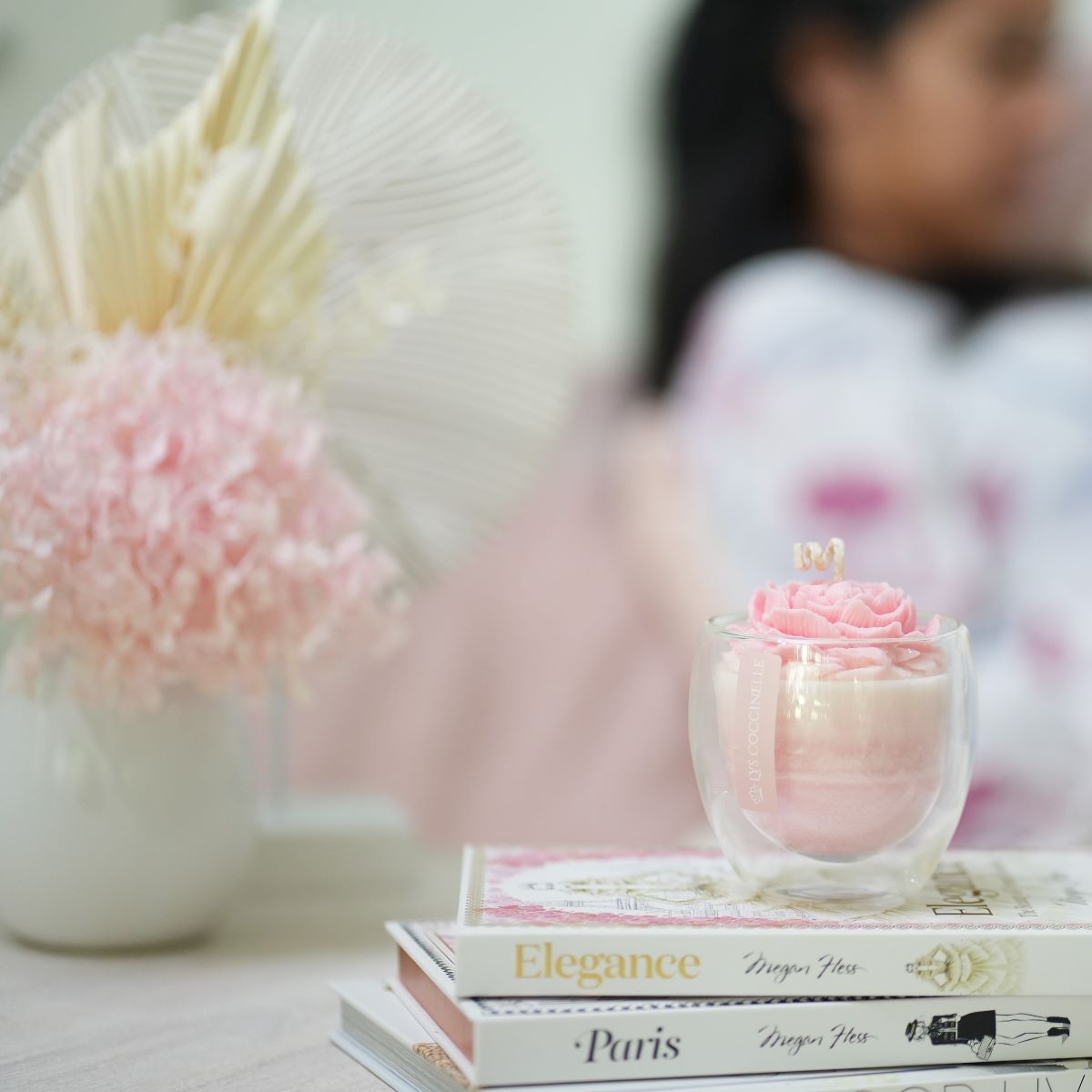 DUSK - Floating Flower Candle - Peony, Rose & Musk