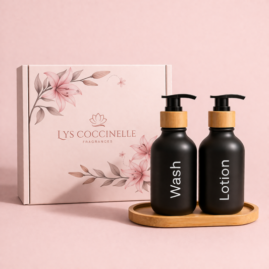 Black Wash & Lotion set with gift box