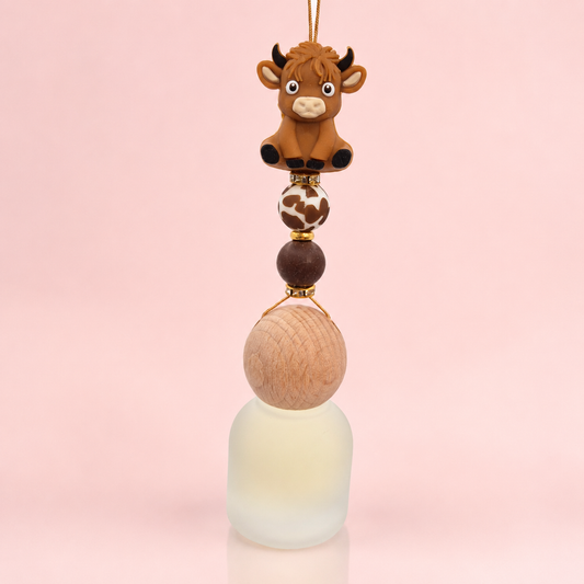 Car Diffuser - Hanging - Highland Cows (with refill bottle)