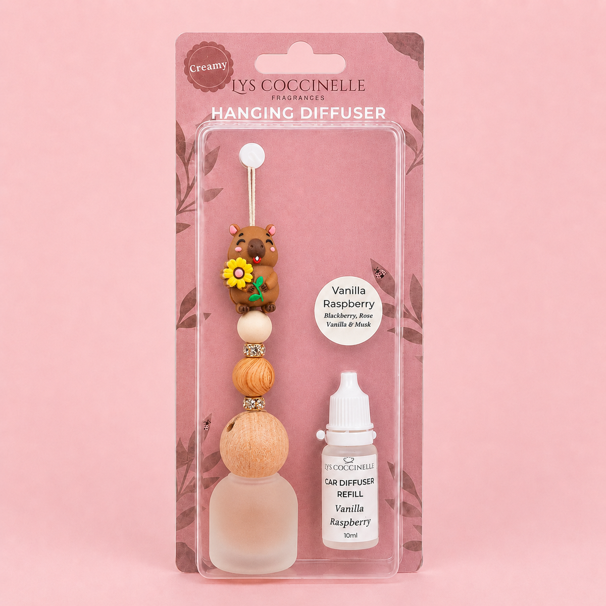 Car Diffuser - Hanging - Capybara (with refill bottle)