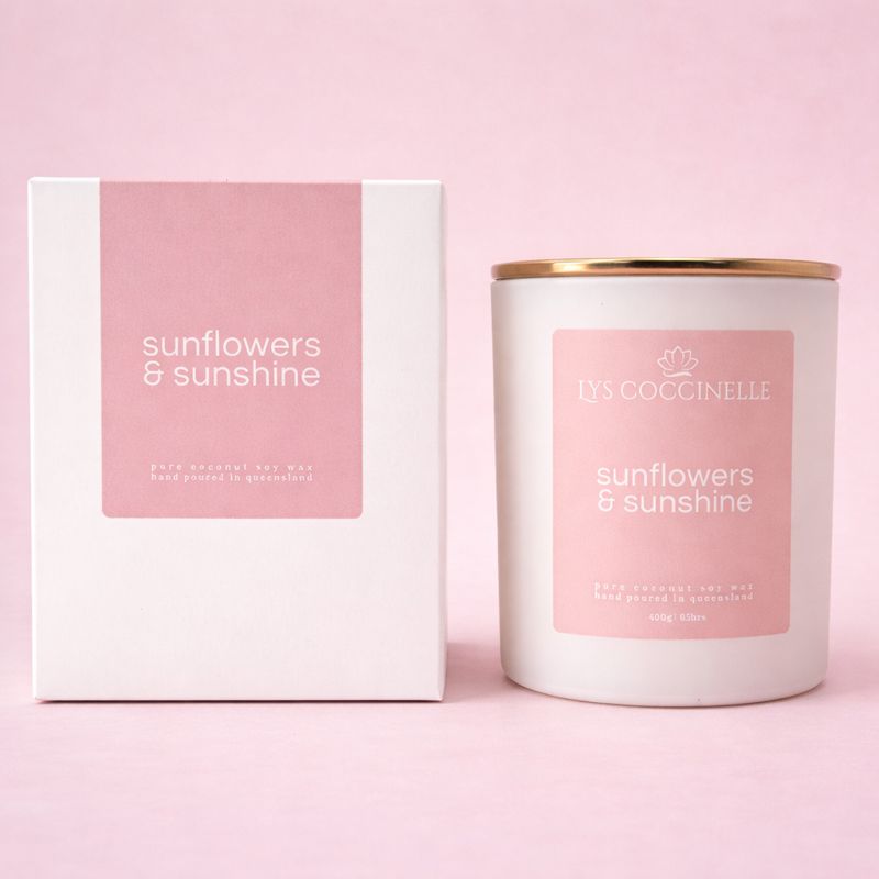 Sunflowers candle