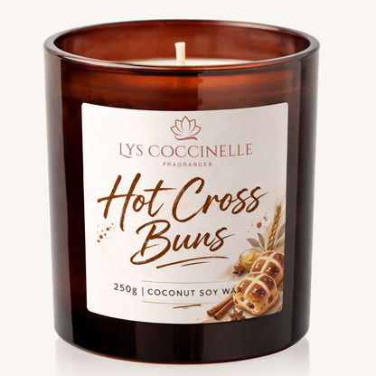 Hot Cross Bun candle