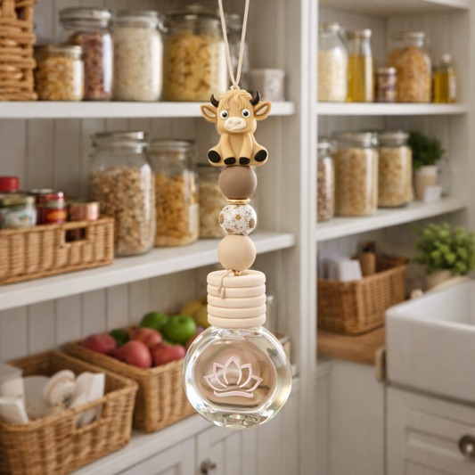 Car Diffuser - Hanging - Highland Cows (with refill bottle)