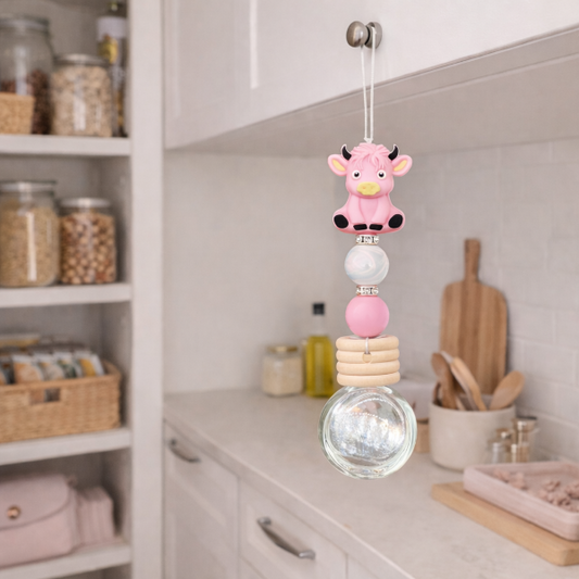 Car Diffuser - Hanging - Highland Cows (with refill bottle)