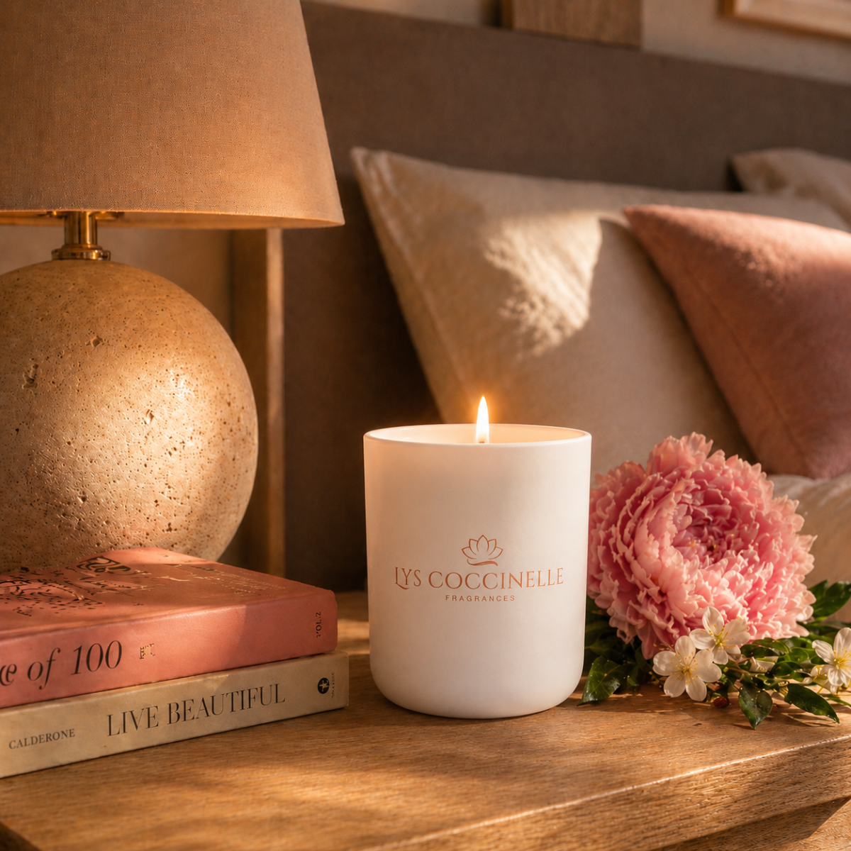Candle in bedroom
