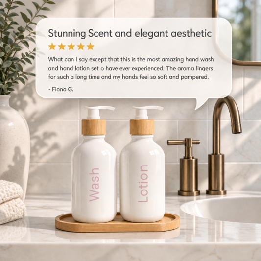 Wash & Lotion Set with tray