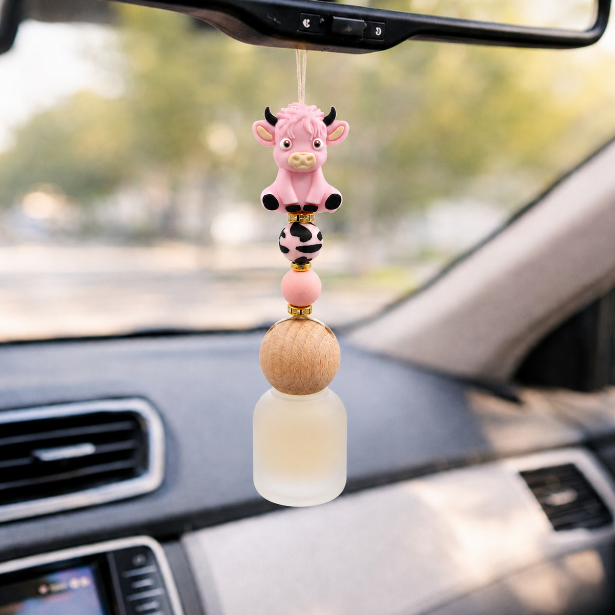 Car Diffuser - Hanging - Highland Cows (with refill bottle)