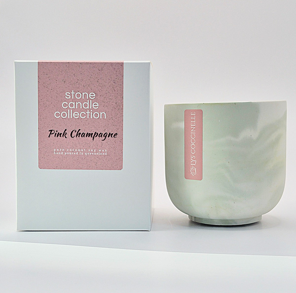 Stone Candle - Sage Green
