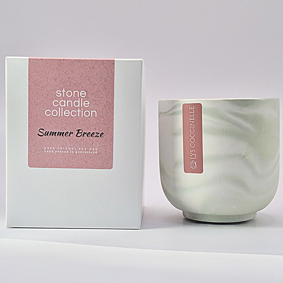 Stone Candle - Sage Green