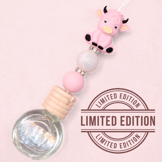 Beaded Pink Highland cow car diffuser  Australia